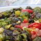 Amazing and Healthy Roasted Brussels Sprouts and Red Peppers
