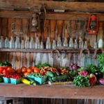 Farm Store Table with organic produce